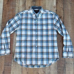 Mens Bonobos long sleeve plaid cotton/Hemp Blend.